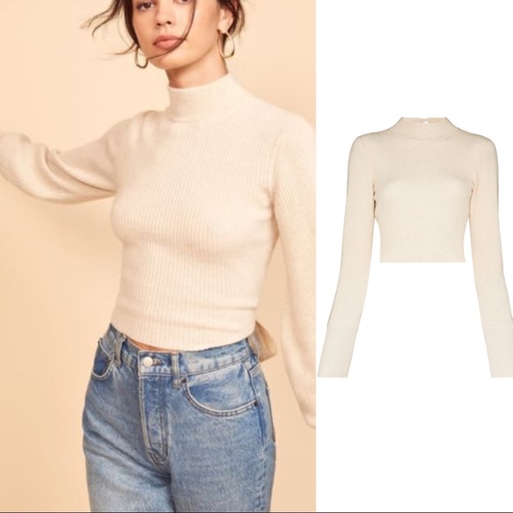 Reformation Ostrea open back cashmere sweater - Picture 4 of 15